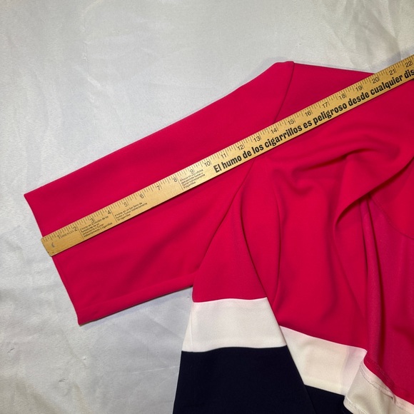 Maya Brooke Vintage 2 Piece Dress Suit Blazer Set Womens Size 24W NWT Colorblock - Picture 8 of 16